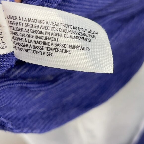 GAP Athleisure Long Sleeve Blue Purple Slightly translucide Tee Casual sz‎ Small - Picture 7 of 7